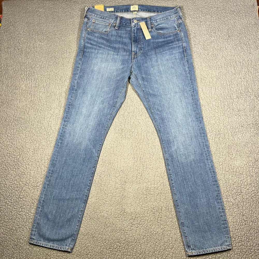 J.Crew Jeans Men 33x32 484 Slim Fit Tapered Leg Blue Denim NWT